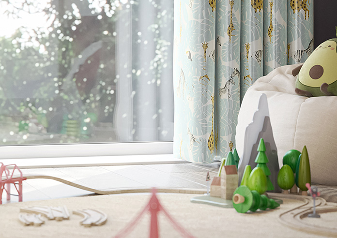 Wild Thing, Powder Blue - Made to Measure Curtains - Image 5